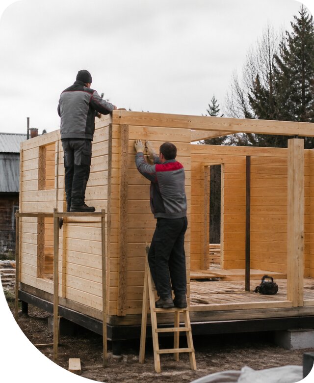 Строительство построек из бруса под ключ в Щекине недорого